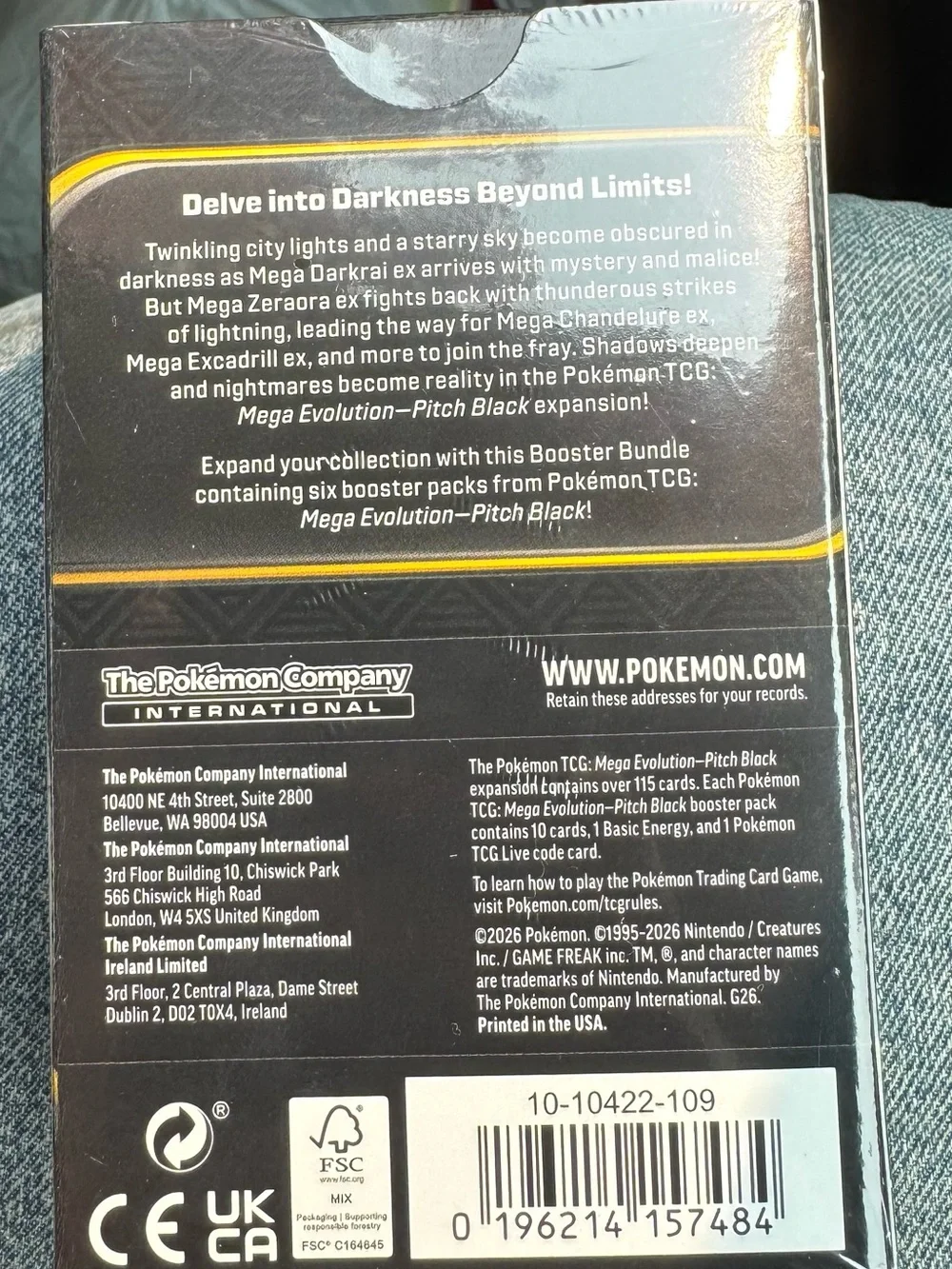 New Pokemon Mega Evolution Pitch Black Booster Bundle unopened - Multicolor